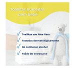 Toalltas húmedas para bebé Lov'Yc aloe vera - paquete de 72