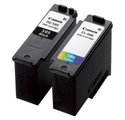 Canon PG-595/CL-586 Pack 2 cartouches noire + couleurs pour imprimante jet d'encre