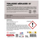 Vinaigre blanc ménager 18° - Bidon de 5 litres
