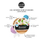 Désodorisant gel Boldair destructeur d'odeurs karité monoï - Pot de 300 g