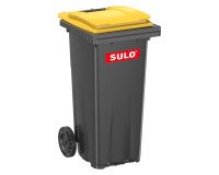 Conteneur à déchets 2 roues 120 litres tri sélectif jaune