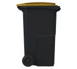 Waste container on 2 wheels 240 l plastic Omnium for waste sorting