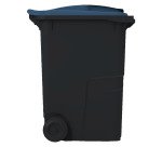 Waste container on 2 wheels 360 l plastic Omnium for waste sorting