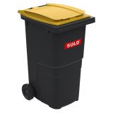 Afvalcontainer 2 wielen 240 liter geel deksel