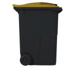Waste container on 2 wheels 360 l plastic Omnium for waste sorting