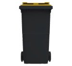 Waste container on 2 wheels 360 l plastic Omnium for waste sorting