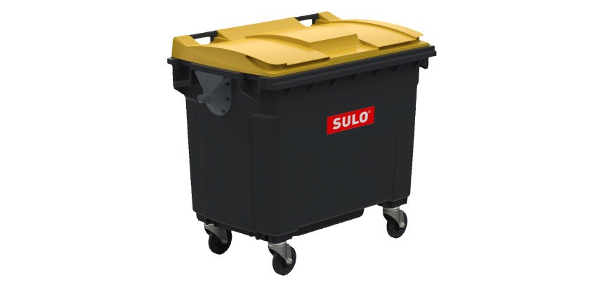 Conteneur à déchets 660 litres extérieur 4 roues couleur