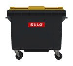Conteneur à déchets 660 litres extérieur 4 roues couleur