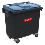 Conteneur à déchets 4 roues 770 litres extérieur gris-bleu