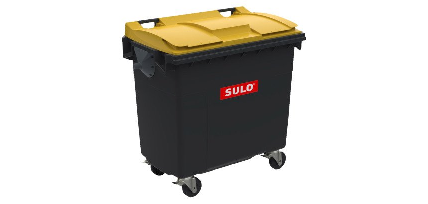 Conteneur à déchets 770 litres extérieur 4 roues couleur