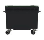 Conteneur à déchets 500 litres extérieur 4 roues couleur