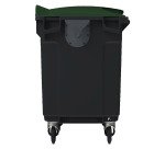 Conteneur à déchets 660 litres extérieur 4 roues couleur