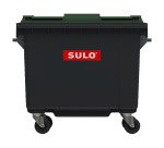 Conteneur à déchets 660 litres extérieur 4 roues couleur