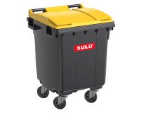 Conteneur à déchets 4 roues 400 litres jaune