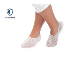 Chaussettes en PP blanc à usage unique - Sachet de 100