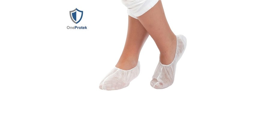 Chaussettes en PP blanc à usage unique - Sachet de 100