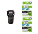 Etichettatrice Dymo LM160 e 2 nastri D1 12mmx7m nero - bianco