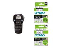 Etichettatrice Dymo LM160 e 2 nastri D1 12mmx7m nero - bianco
