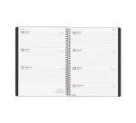 Agenda Finocam Espiral Basics 155x212 mm Semana Vista Horizontal Negro