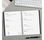 Agenda Finocam Espiral Basics 155x212 mm Semana Vista Horizontal Negro
