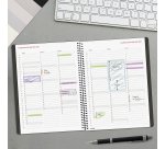 Agenda Finocam Espiral Basics 155x212 mm Semana Vista Horizontal Negro