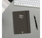 Agenda Finocam Espiral Basics 155x212 mm Semana Vista Horizontal Negro