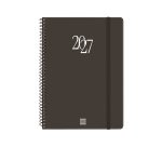 Agenda Finocam Espiral Basics 155x212 mm Semana Vista Horizontal Negro
