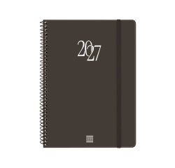 Agenda Finocam Espiral Basics 155x212 mm Semana Vista Horizontal Negro