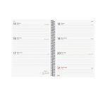 Agenda semana vista espiral Year Negra Finocam E10 150 x 212 mm Catalán