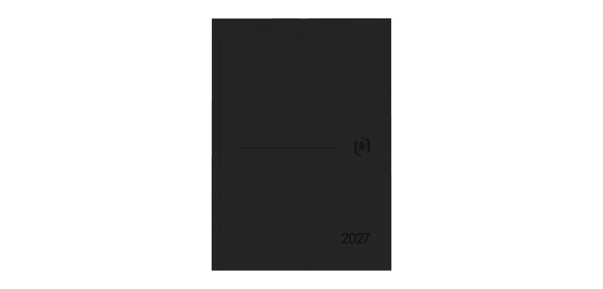 Agenda Minimal 15X21 Día página negra catalán Oxford