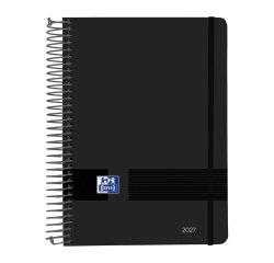 Agenda LIVE & GO 15X21 Día página negro Catalán Oxford