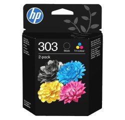 HP 303 Pack 2 cartuchos originales (3YM92AE) negro + tricolor (200 + 3 x 165 páginas)