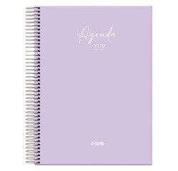 Agenda espiral Serenity dia página 14x20 Dohe morado