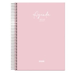 Agenda espiral Serenity dia página 14x20 Dohe rosa