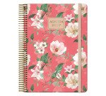 Agenda espiral Velvet flores dia página 14x20 Dohe coral