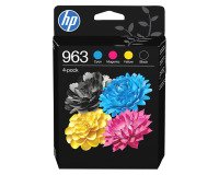 HP 963 Pack 4 cartuchos originales (6ZC70AE) 1 negro + 3 colores (1000 + 3 x 700 páginas)