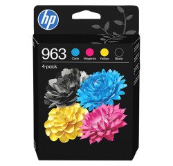 HP 963 Pack 4 cartuchos originales (6ZC70AE) 1 negro + 3 colores (1000 + 3 x 700 páginas)