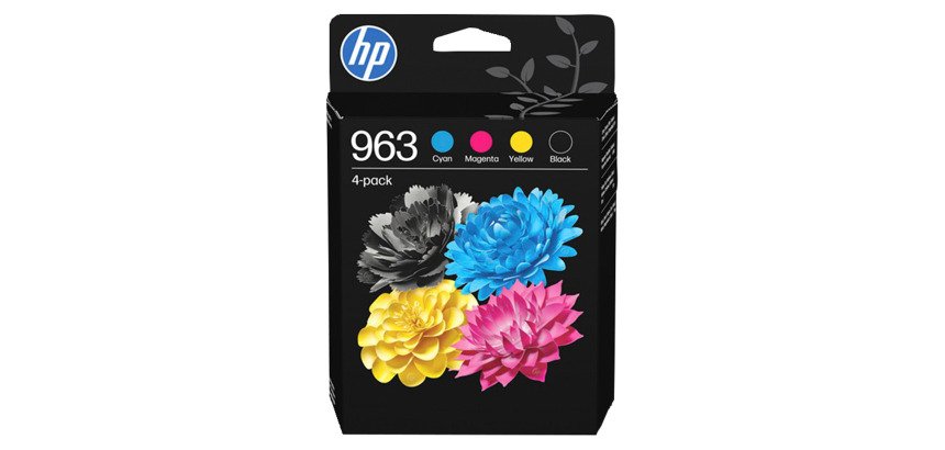 HP 963 Pack 4 cartuchos originales (6ZC70AE) 1 negro + 3 colores (1000 + 3 x 700 páginas)