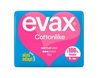 Compresas con alas Evax CottonLike Normal - paquete de 19