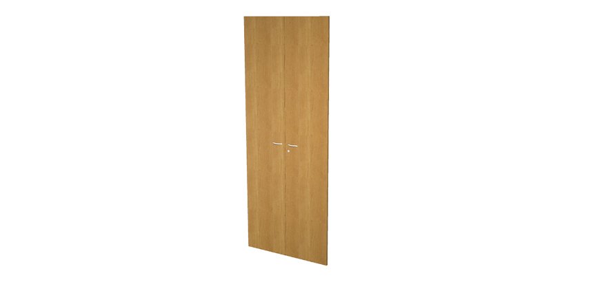 Coppia ante battenti alte per libreria Avila L 76 x P 1,8 x H 196 cm