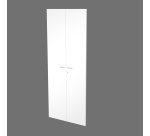 Coppia ante battenti alte per libreria Avila L 76 x P 1,8 x H 196 cm