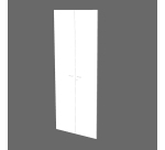 Coppia ante battenti alte per libreria Avila L 76 x P 1,8 x H 196 cm