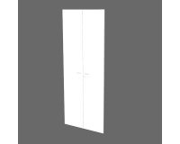 Coppia antebattenti alte per libreria Avila L 76 x P 1,8 x H 196 cm colore bianco