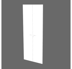 Coppia ante battenti alte per libreria Avila L 76 x P 1,8 x H 196 cm