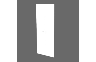 Coppia ante battenti alte per libreria Avila L 76 x P 1,8 x H 196 cm