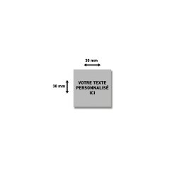 Plaque de texte personnalisable pour tampon Trodat Printy 4630 – 30 × 30 mm