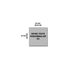 Plaque de texte personnalisable pour tampon Trodat Printy 4642 – 42 × 42 mm