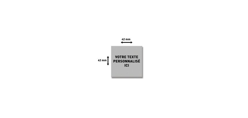 Plaque de texte personnalisable pour tampon Trodat Printy 4642 – 42 × 42 mm