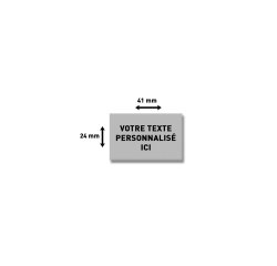 Plaque de texte personnalisable pour tampon Trodat Printy 5430 – 41 × 24 mm