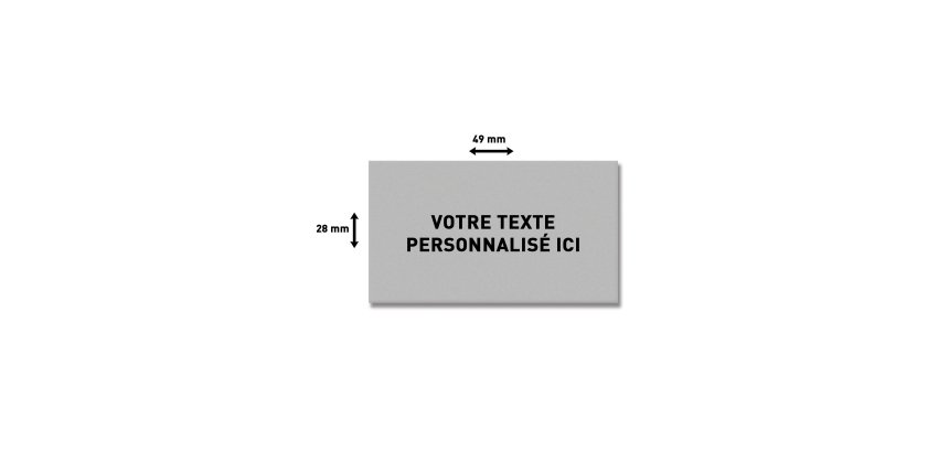 Plaque de texte personnalisable pour tampon Trodat Printy 5203 – 49 × 28 mm